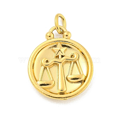 Real 18K Gold Plated Libra 304 Stainless Steel Pendants