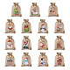 Kissitty 30Pcs 15 Styles Rectangle Jute Cloth Storage Pouches(ABAG-KS0001-03)-11