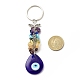 Natural & Synthetic Gemstone Beaded & Handmade Lampwork Pendants Keychain(KEYC-JKC00344)-7