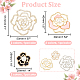 ARRICRAFT 6Pcs 6 Style Flower Safety Pin Brooch for Women(JEWB-AR0001-07)-2