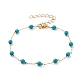 Round Synthetic Turquoise(Dyed) Beaded Bracelets(BJEW-JB05274-01)-1