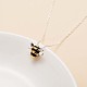 Brass Bee Stud Earrings and Pendant Necklace(JX122A)-2