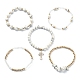 5Pcs 5 Style Natural Howlite & Synthetic Hematite & Glass Beaded Stretch Bracelets Set(BJEW-JB09425)-3