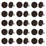 30 Pairs Wood Studs Earring Findings, wiht 304 Stainless Steel Pin, Coconut Brown, 16mm(EJEW-DC00001)