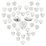 SUNNYCLUE Natural Howlite Beads Strands, Heart, 10x10x5mm, Hole: 1mm, about 40pcs/strand, 15.30 inch(38.86cm), 1strand/box(G-SC0002-09A)