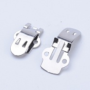 Manganese Plate Shoe Clips, Decorative Shoe Metal Buckles, DIY Shoes Decoration Accessories, Stainless Steel Color, 29x8~14mm, Hole: 2mm(STAS-WH0006-02P)