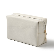 Rectangle PU Leather Cosmetic Storage Zipper Bag, with Nylon Rubber, Alloy Zipper, for Makeup, Portable Travel Toiletry Bag, WhiteSmoke, 22x11x1.1cm(AJEW-K039-01A)