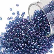 TOHO Round Seed Beads, Japanese Seed Beads, (327) Gold Luster Lavender, 11/0, 2.2mm, Hole: 0.8mm, about 5555pcs/50g(SEED-XTR11-0327)