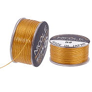Nylon Beading Thread, Seed Bead Thread, Nylon String for Jewelry Beading Bracelets Making, Goldenrod, 0.1mm, about 50.31 Yards(46m)/Roll(NWIR-WH0005-10C)
