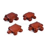 Natural Red Jasper Carved Pendants, Tortoise Charms, 38~40x29~30x8~10mm, Hole: 3mm(G-K383-16A)