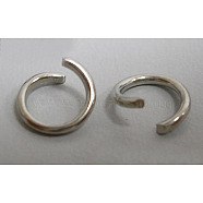 Iron Jump Rings, Cadmium Free & Lead Free, Open, Platinum Color, Single Ring, 21 Gauge, 5x0.7mm, Inner Diameter: 3.6mm(X-JRO5mm)