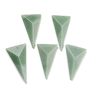 Natural Green Aventurine Pendants, Faceted Triangle Charms, 42~49.5x24.5~27.5x7~9.5mm, Hole: 1.2mm(G-Q006-08A)