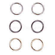 Zinc Alloy Key Clasp Findings, Spring Gate Rings, Mixed Color, 48x5mm, Inner Diameter: 38mm(PALLOY-PH0012-67)