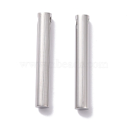 304 Stainless Steel Pendants, Column, Stainless Steel Color, 40x6mm, Hole: 2.7mm(STAS-C050-01P)
