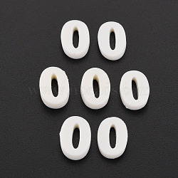 Handmade Polymer Clay Cabochons, Num.0, Creamy White, 9~11x4.5~7.5x1~3mm, about 9000pcs/1000g(CLAY-N006-113-00)
