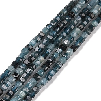 Natural Tourmaline Beads Strands, Faceted, Cube, 2.5x2.5x2.5mm, Hole: 0.5mm, about 186~188pcs/strand, 15.16~15.35 inch(38.5~39cm)