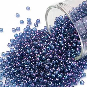 TOHO Round Seed Beads, Japanese Seed Beads, (327) Gold Luster Lavender, 11/0, 2.2mm, Hole: 0.8mm, about 5555pcs/50g