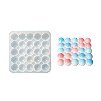 Silicone Bubble Effect Cup Mat Molds, Resin Casting Molds, for UV Resin & Epoxy Resin Jewelry Craft Making, Square Pattern, 112x112x15mm, Inner Diameter: 97x97x14mm