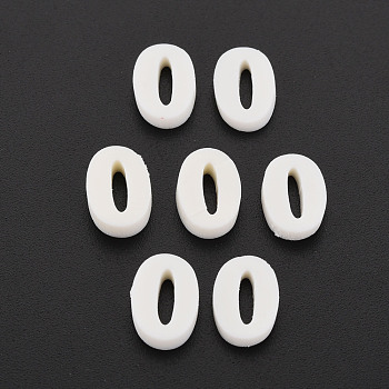 Handmade Polymer Clay Cabochons, Num.0, Creamy White, 9~11x4.5~7.5x1~3mm, about 9000pcs/1000g