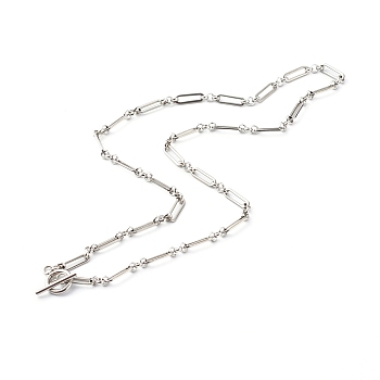 304 Stainless Steel Figaro Chain Necklace, Stainless Steel Color, 20.67 inch(525mm)