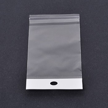 Rectangle OPP Clear Plastic Bags, Clear, 13x9cm, about 100pcs/bag