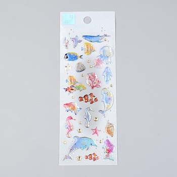 Epoxy Resin Sticker, for Scrapbooking, Travel Diary Craft, Mixed Patterns, 0.35~4.5x0.35~2.6cm