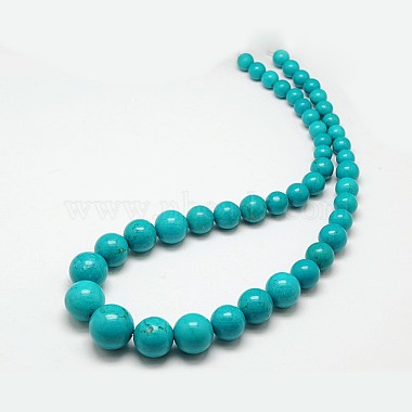 Round Natural Howlite Graduated Beads Strands(X-G-N0132-08)-2