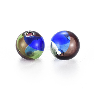 Transparent Handmade Blown Glass Globe Beads(GLAA-T012-32)-2