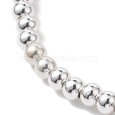 bracelet extensible en perles d'imitation en plastique abs et perles en laiton(BJEW-JB10155)-5
