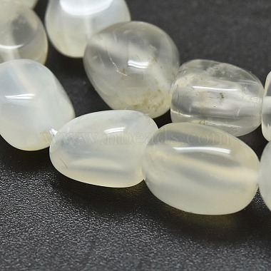 Naturelles perles pierre de lune blanc brins(X-G-O186-C-04)-2