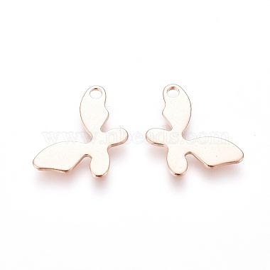 Rose Gold Butterfly Stainless Steel Charms