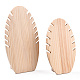 2 Sizes Wooden Oval Leaf Detachable Bracelet Display Stands(BDIS-WH0003-22)-1