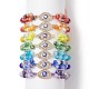 7Pcs 7 Color Lampwork Evil Eye & Glass Braided Bead Bracelets Set(BJEW-JB08907)-1