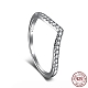 Rhodium Plated 925 Sterling Silver Micro Pave Cubic Zirconia Finger Ring for Women(RJEW-F150-15B-01P)-1