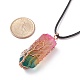 Natural Quartz Crystal Bullet with Tree of Life Pendants Necklace(NJEW-JN03876)-7