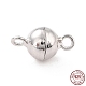 Rhodium Plated 925 Sterling Silver Magnetic Clasps(STER-A001-02B-P)-1