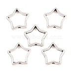 Tibetan Style Alloy Bead Frame, Star, Antique Silver, 14.5x15.5x3mm, Hole: 1.6mm, Inner Size: 12x12mm(FIND-E054-10AS)