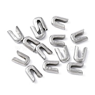 304 Stainless Steel Spiral Bone Tips, Chain End Cap Findings, Stainless Steel Color, 9x7x3mm, Hole: 6mm(FIND-WH0143-01P)