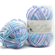5-Ply Segment Dyed Milk Cotton Yarn, for Knitting Hat Blanket Scarf Clothes, Colorful, 2.5mm, 50g/skein(PW-WG56798-05)