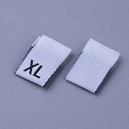 Clothing Size Labels(XL), Garment Accessories, Size Tags, White, 18x12.5x1mm, 200pcs/bag(FIND-WH0045-H01)