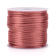 Nylon Thread, Rattail Satin Cord, Indian Red, 2mm, about 10.93 yards(10m)/roll(X-NWIR-L006-2mm-34)