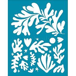 Silk Screen Printing Stencil, for Painting on Wood, DIY Decoration T-Shirt Fabric, Leaf Pattern, 100x127mm(DIY-WH0341-275)