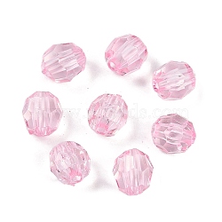 Transparent Acrylic Beads, Faceted, Cone, Lavender Blush, 7.5mm, Hole: 1.7mm, 2173pcs/500g(OACR-Q015-01B)