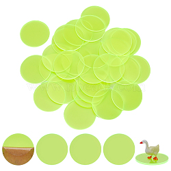 30Pcs Acrylic Sheet, for Base, Green Yellow, 49.5~50x2.5mm(FIND-FG0003-58B-02)