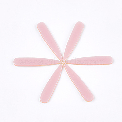 Cellulose Acetate(Resin) Big Pendants, teardrop, Pink, 53~54x10~10.5x2.5mm, Hole: 1mm(KY-T008-14G)