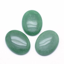 Natural Green Aventurine Cabochons, Oval, 40x30x7.5~8mm(G-P393-I06)