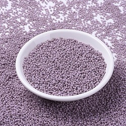 MIYUKI Round Rocailles Beads, Japanese Seed Beads, 11/0, (RR2025) Matte Opaque Light Mauve, 2x1.3mm, Hole: 0.8mm, about 5500pcs/50g(SEED-X0054-RR2025)