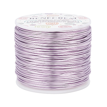 Round Aluminum Wire, Lilac, 17 Gauge, 1.2mm, about 380.57 Feet(116m)/roll