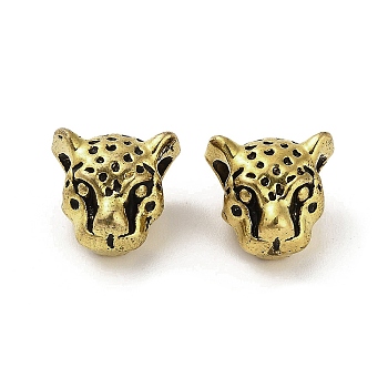 Tibetan Style Alloy Beads, Cadmium Free & Lead Free, Leopard, Antique Golden, 12x12.5x9mm, Hole: 5mm, about 352pcs/1000g