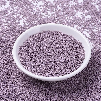 MIYUKI Round Rocailles Beads, Japanese Seed Beads, 11/0, (RR2025) Matte Opaque Light Mauve, 2x1.3mm, Hole: 0.8mm, about 5500pcs/50g